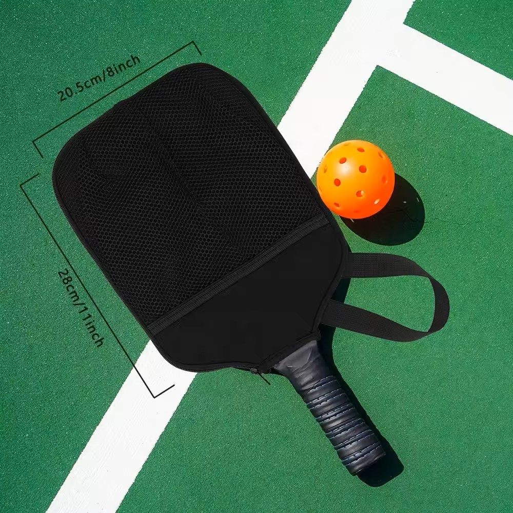 Custom logo pickleball paddle  cover bag with strap pickleball cover