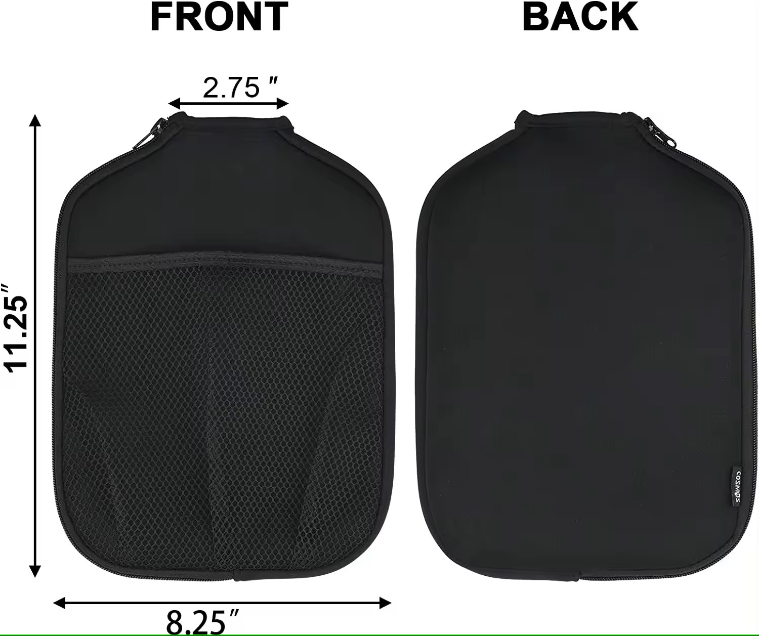 Custom logo pickleball paddle  cover bag with strap pickleball cover