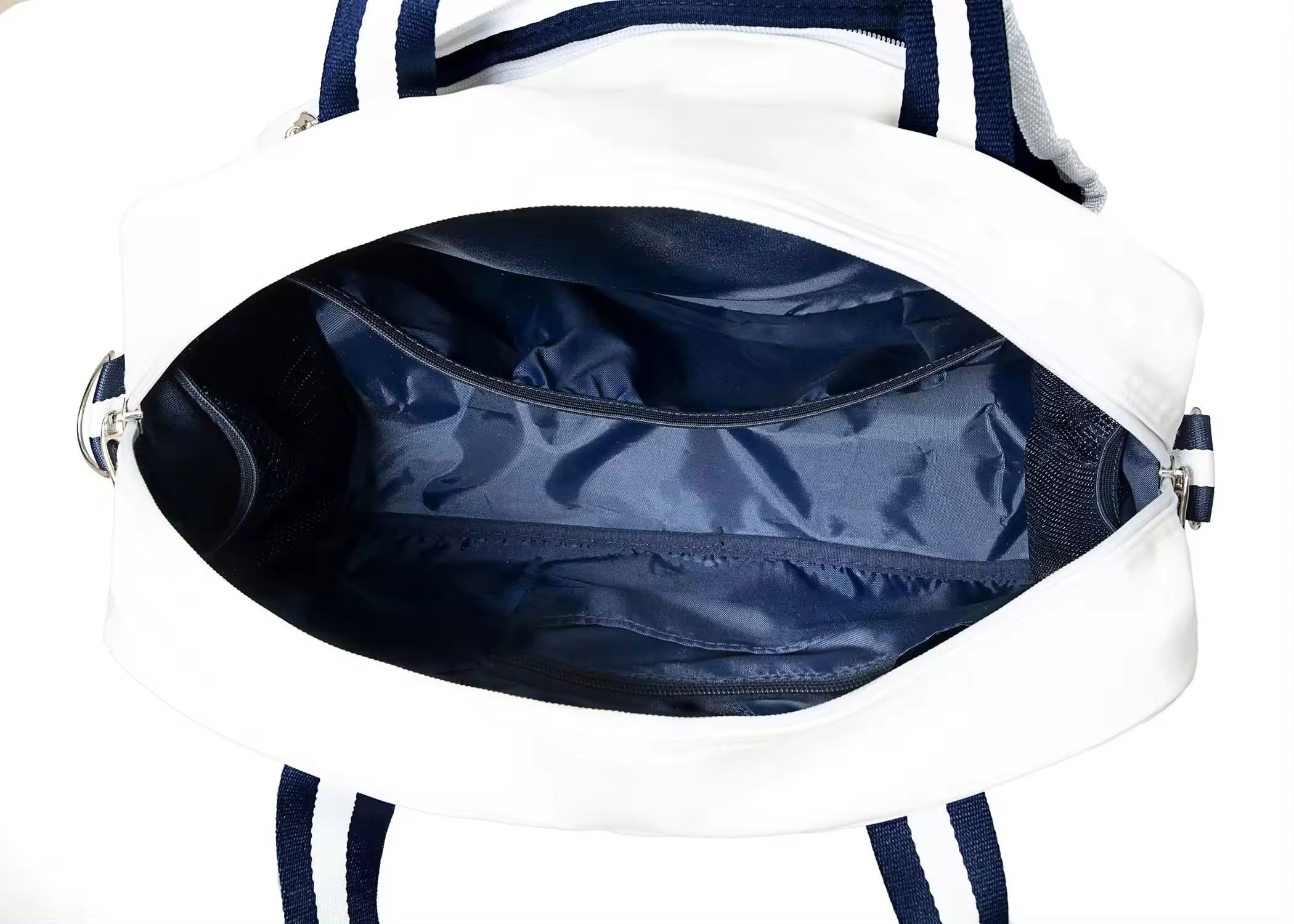 White Leather Pickleball Tote Bag Pickleball Paddle Shoulder Bag with Paddle Pocket 